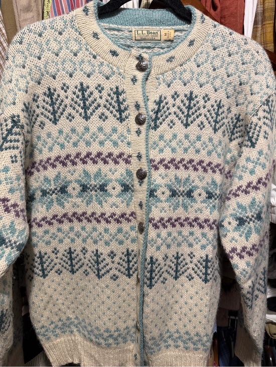 L.L. Bean Sweaters - L. L. Bean Wool Vintage Sweater Cardigan Medium